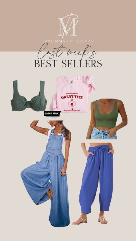Last week’s best sellers! My fave Abercrombie curve swim bikini top that’s bigger bust approved, our fave coffee chat sweatshirt, my go-to tank top for summer that is double lined and no bra needed, the softest wide-leg denim overalls, and perfect petite-friendly linen blend pants for summer


#LTKTravel #LTKFindsUnder50 #LTKSwim