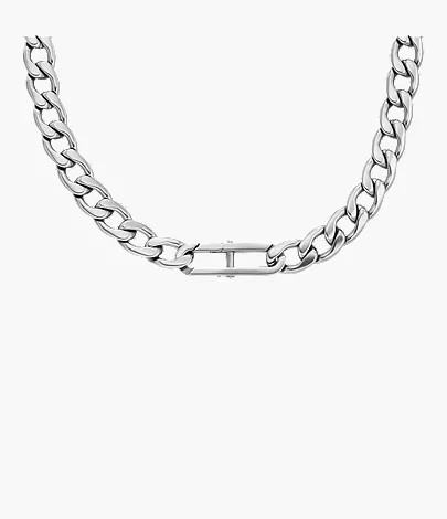 Heritage D-Link Stainless Steel Chain Necklace | Fossil Canada