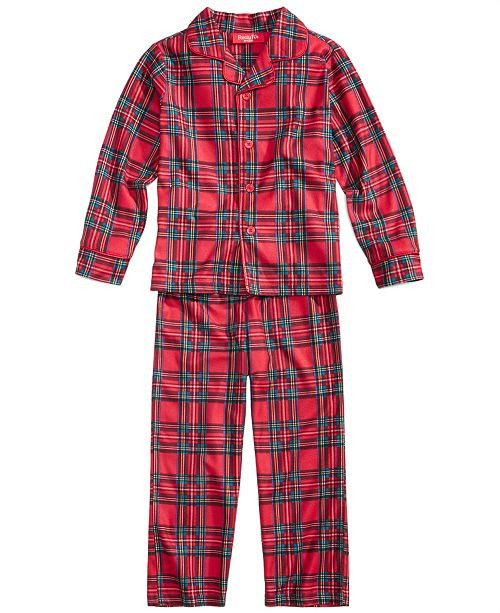 Matching Kids Brinkley Plaid Pajama Set, Created For Macy's | Macys (US)