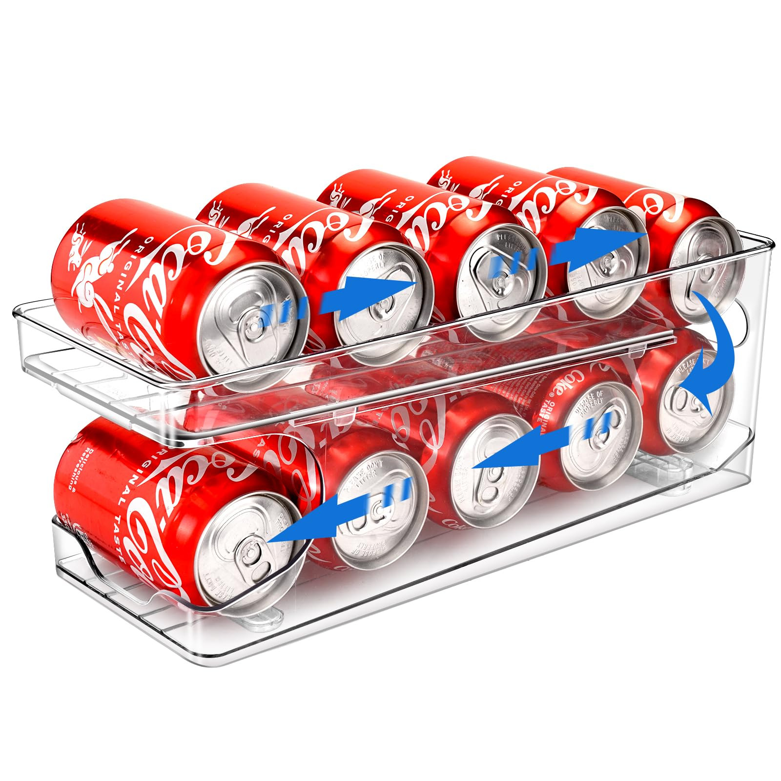 Rolling Can Dispenser Fridge Beer Can Organiser Soda Can Dispenser for Fridge Kitchen Cupboard Pa... | Amazon (UK)