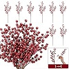 HOHOTIME Christmas Holly White Berry Stem Ornaments, 8 Large Branches/32 Small Branches Artificia... | Amazon (US)