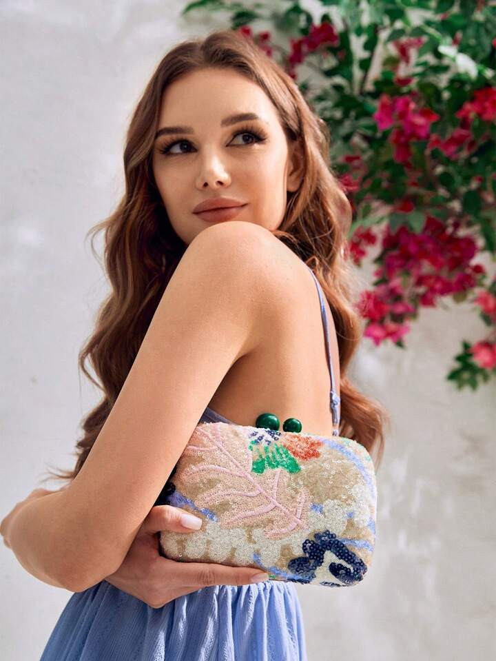 SHEIN VCAY Random Pattern Fashion Clutch | SHEIN