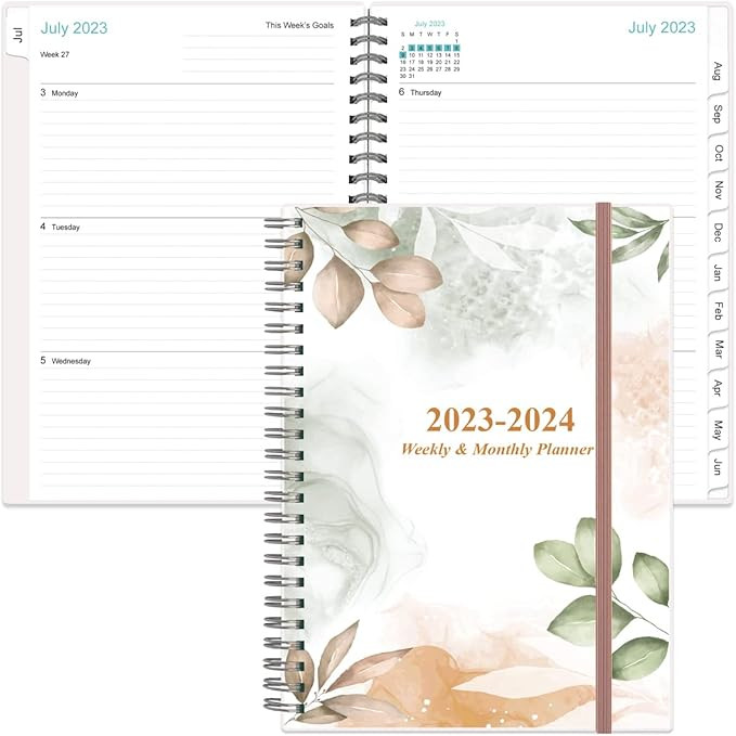 2023-2024 Planner - A5 Weekly & Monthly Planner & Journal to Track Goals, July 2023 - June 2024, ... | Amazon (US)
