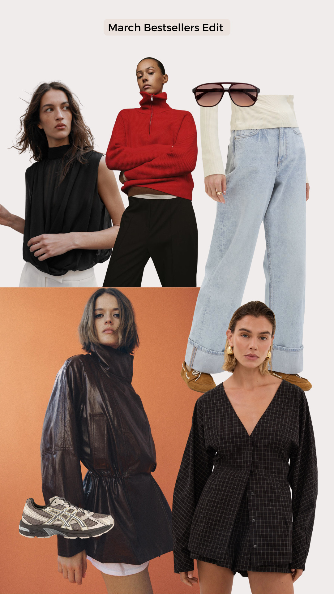 Our March Bestsellers Edit
Spring Outfit Inspo, Light Denim Jeans, Red Sweatshirt, Asics, Tailoring, Sunnies, Spring Layers, Faux Leather Jacket 

 #LTKspring #LTKeurope #LTKjeans