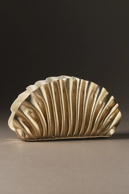Olga Berg Golden Shell Clutch | Anthropologie (US)