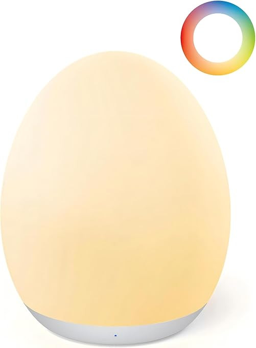 JolyWell Night Light for Kids, Egg Light for Nursery with 7 Changeable RGB Colours & Stepless Dim... | Amazon (UK)