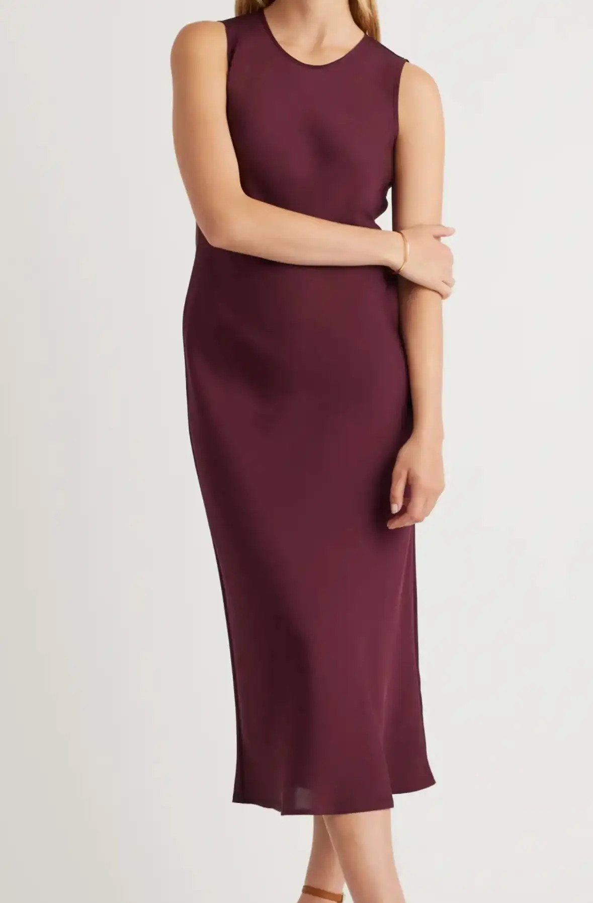 Washable Stretch Silk Tank Midi Dress | Quince