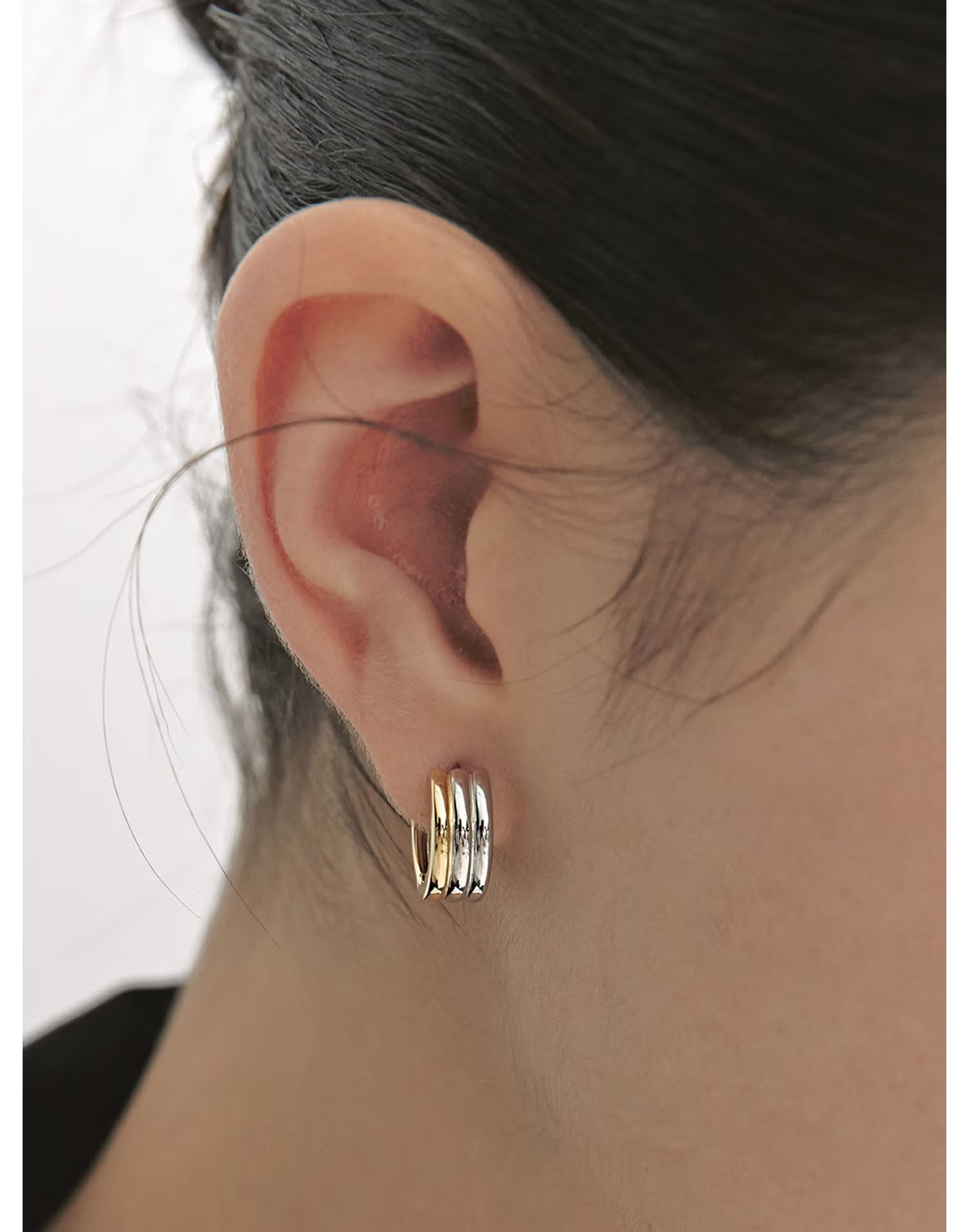 [바로출고] 트리플 실버(C) 라운드 귀걸이 HL3E38364C9XXX | 엘에프몰 (Lfmall)