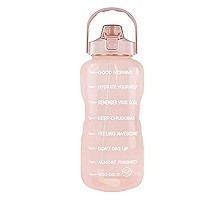 GOSWAG 1 Gallon/128oz Water Bottle with Straw and Time Marker, Motivational BPA Free Leakproof Sport | Amazon (US)
