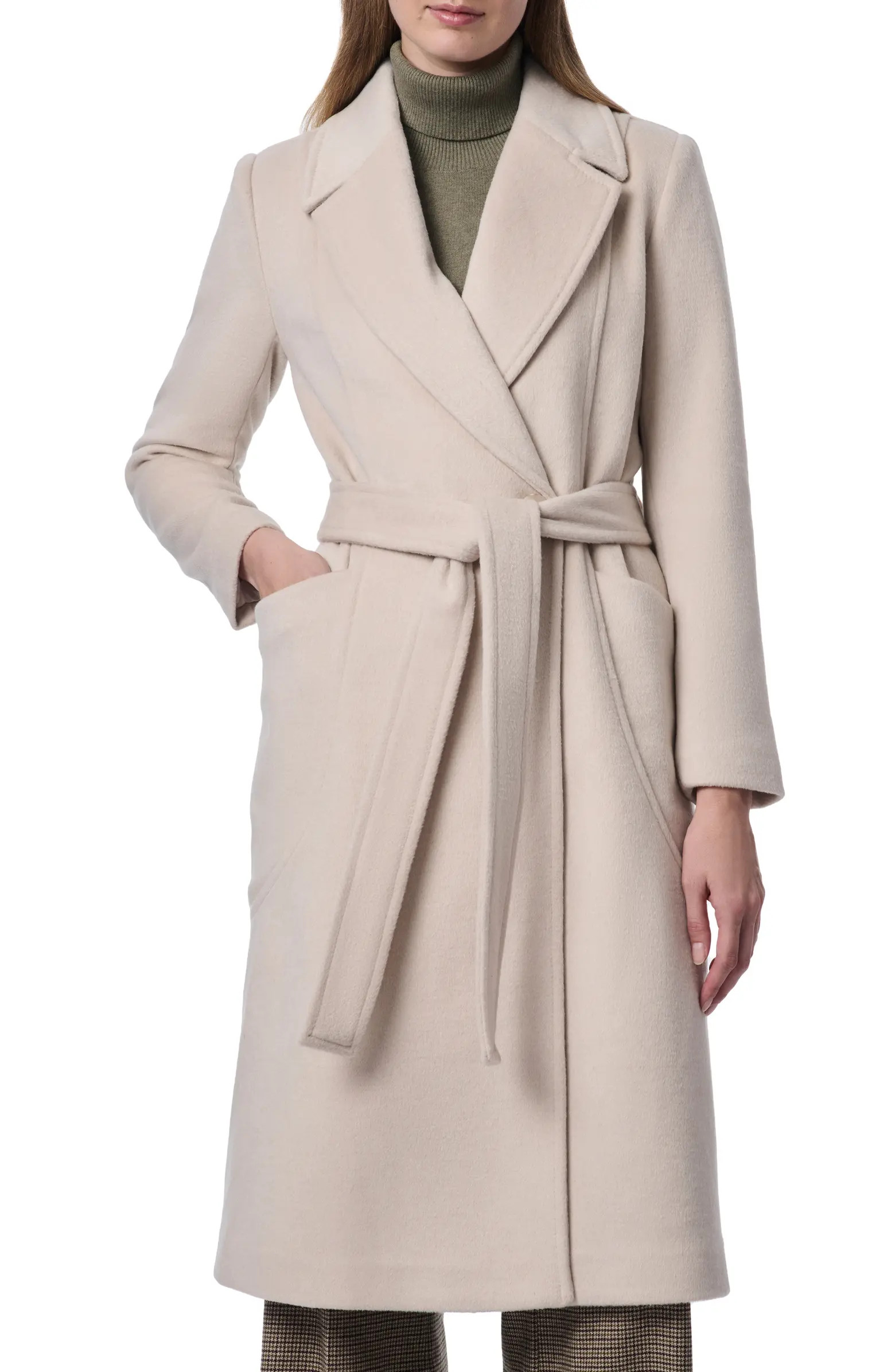 Belted Wool Blend Longline Coat | Nordstrom