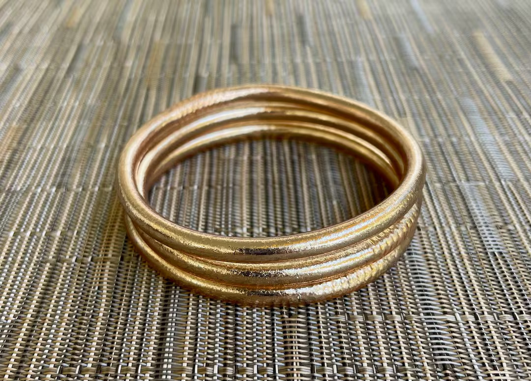 THICK DESIGN CHAMPAGNE Lucky Charm Jelly Bracelets Stackable Bangles Friendship Bracelet Waterpro... | Etsy (US)