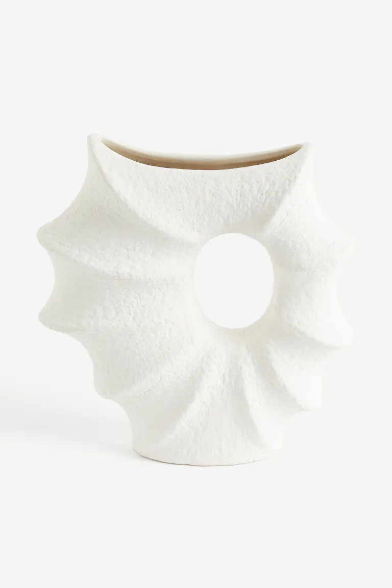 Stoneware Vase - White - Home All | H&M US | H&M (US + CA)