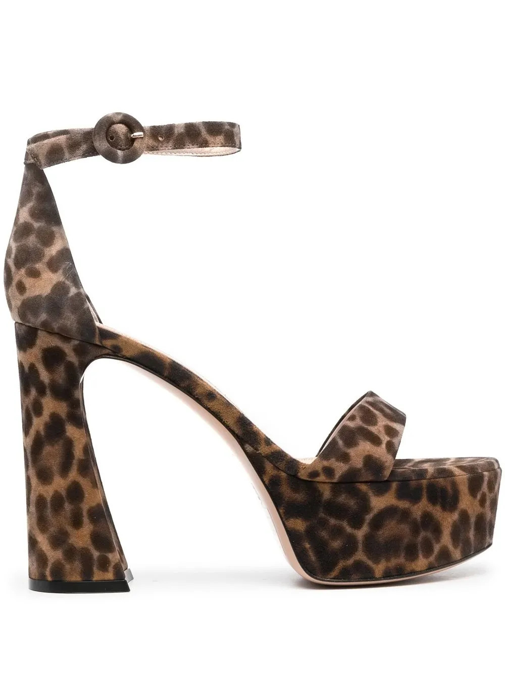 Gianvito Rossi Holly 120mm leopard-print Sandals | Brown | FARFETCH | Farfetch Global
