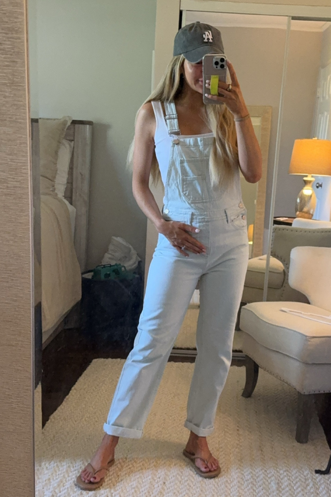 Bump friendly 

wearing a size small in overalls | these three | flip flop from revolve | tts 

#LTKBump #LTKStyleTip #LTKBaby