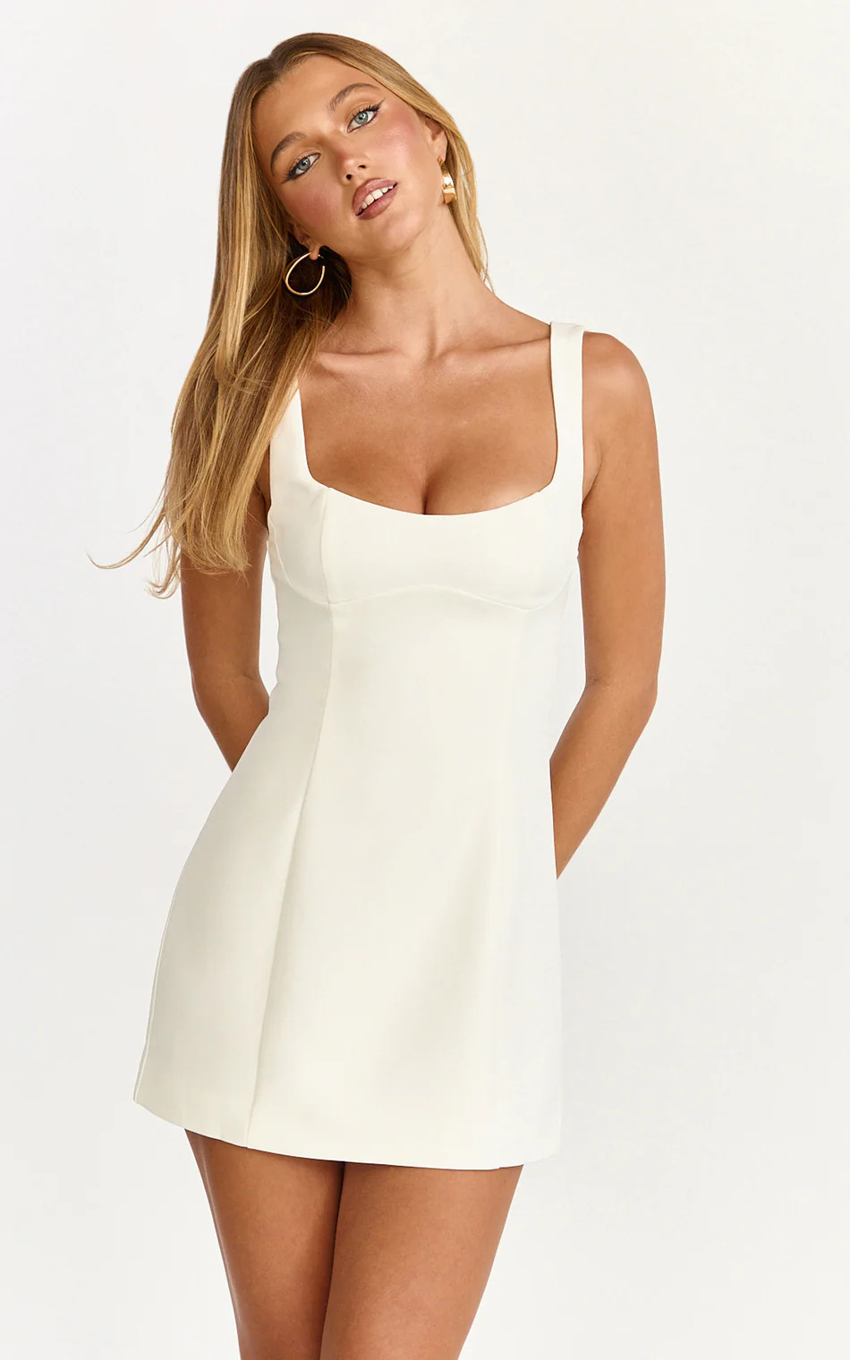 Panel Dress in White | Showpo (US, UK & Europe)