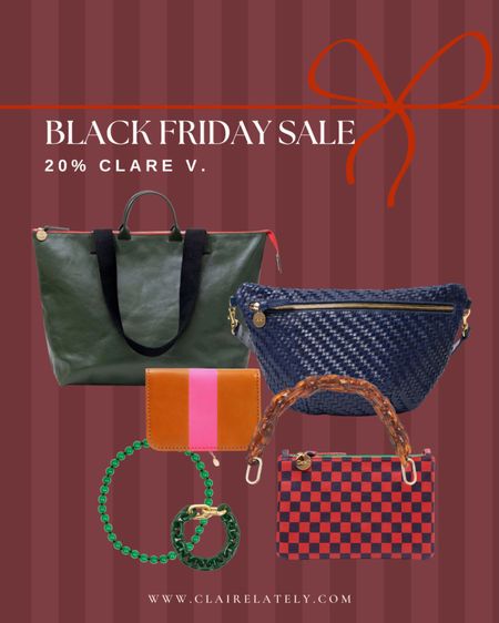 20% off sitewide at Clare V. for Black Friday! I bought my first bag over 10 years ago and it’s still going strong. A luxury gift she’ll feel incredible receiving. 
Love, Claire Lately 

Accessories, jewelry, bag strap, tote, grande Fanny, crossbody, holiday, gift 

#LTKGiftGuide #LTKCyberWeek #LTKitbag