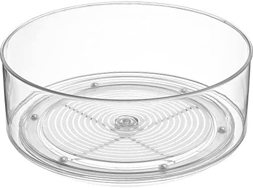 Home Intuition Round Plastic Lazy Susan Turntable Food Storage Container for Kitchen | Amazon (US)