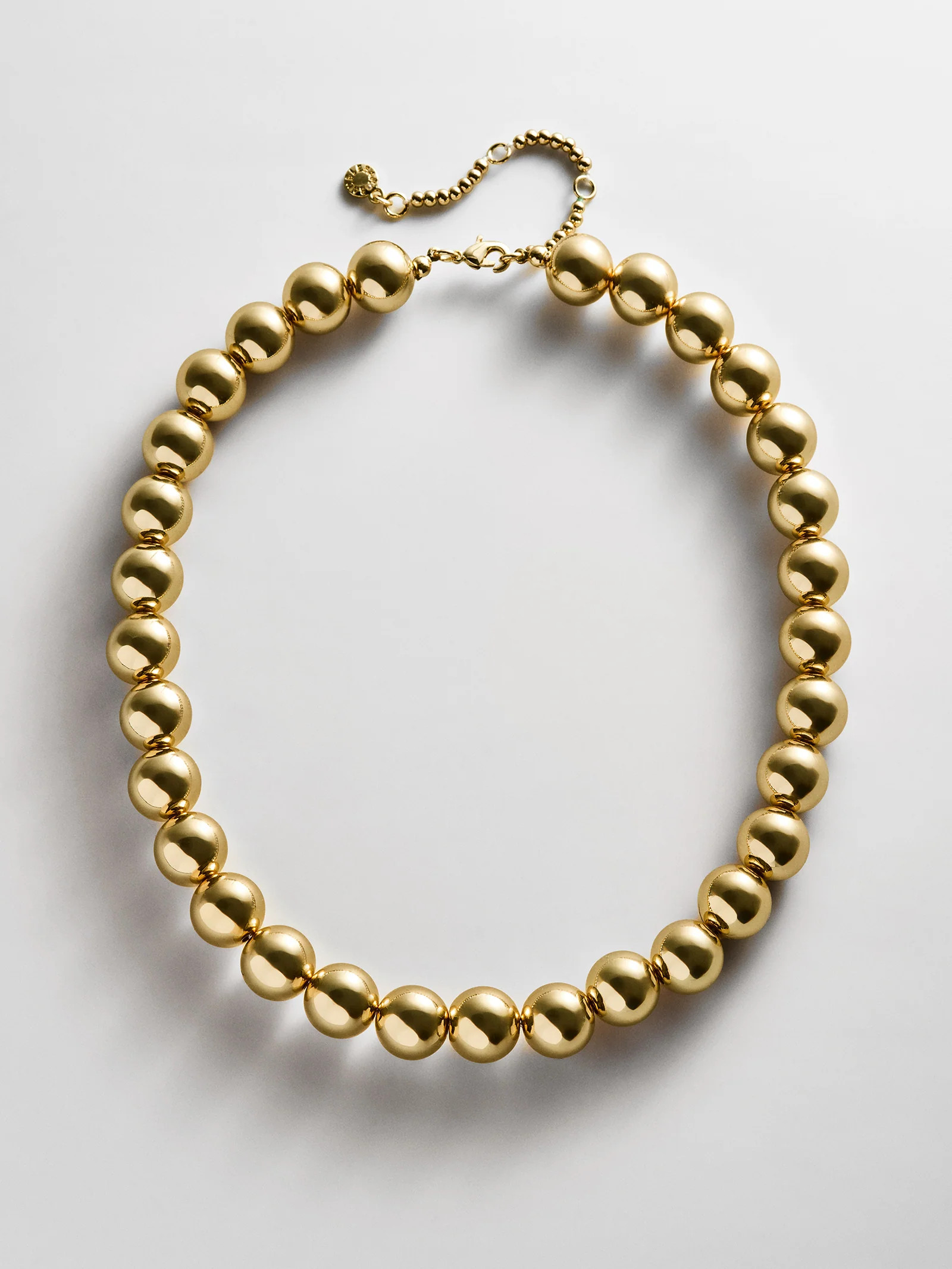 Mini Jane Beaded Necklace - Gold Bead | BaubleBar