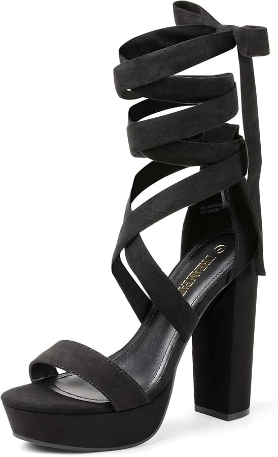 DREAM PAIRS High Heels Chunky Block Platform Heels for Women Strappy Gladiator Sexy Open Toe Heel... | Amazon (US)
