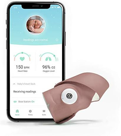 Owlet Smart Sock 3 Baby Monitor with Oxygen & Heart Rate, Dusty Rose | Amazon (US)