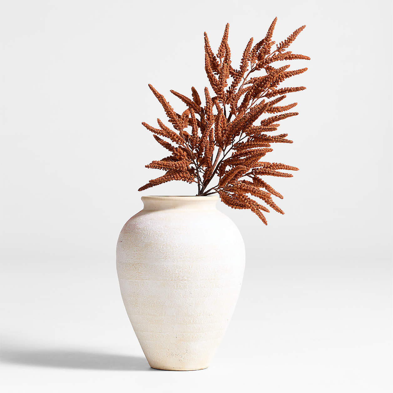 Ophelia Matte White Large Vase 17" + Reviews | Crate & Barrel | Crate & Barrel