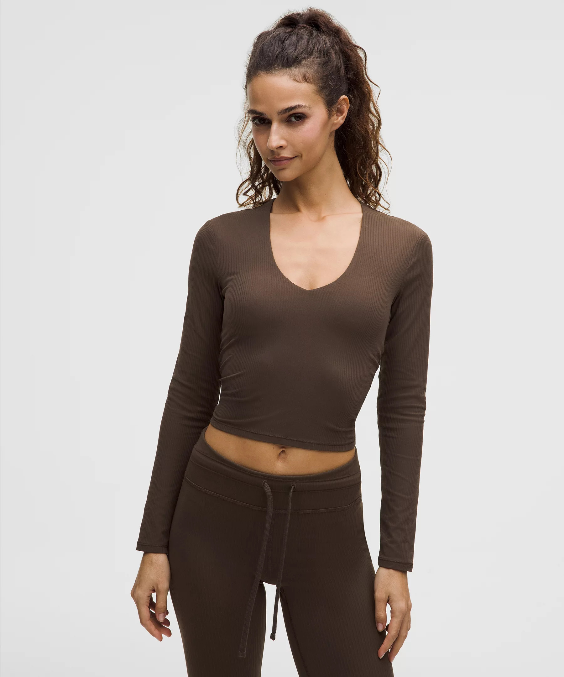 All It Takes Ribbed Nulu V-Neck Long-Sleeve Shirt | Lululemon (US)