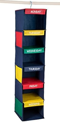 Daily Activity Kids Closet Organizer –11” X 11” X 48”- Prepare and Organize a Week’s Wo... | Amazon (US)