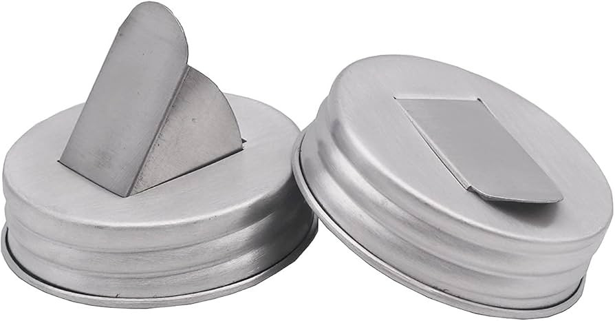 Grain Dispenser Pouring Lids by Mason Jar Lifestyle (2 Pack, Regular Mouth) | Amazon (US)