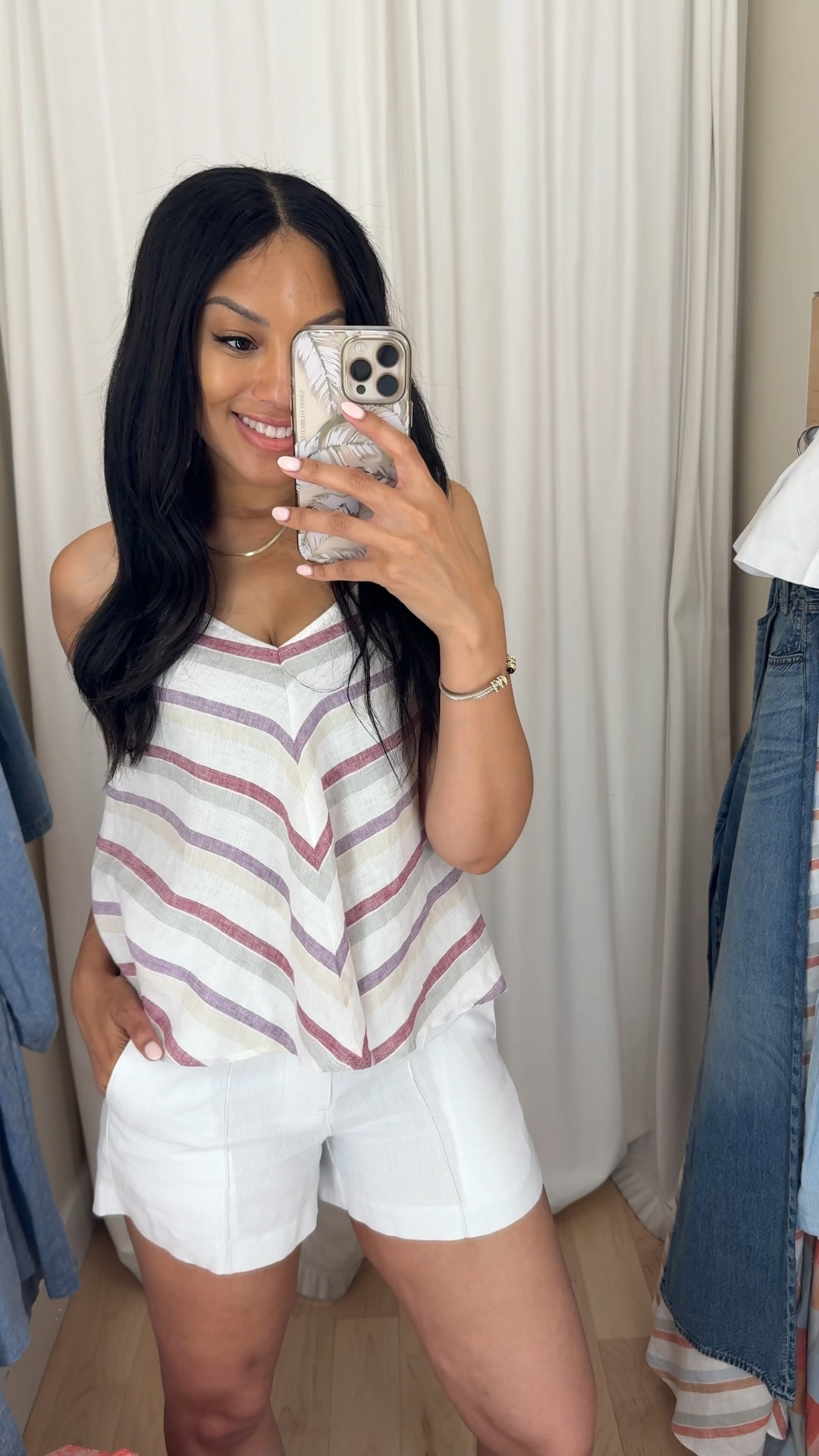 This entire linen shorts outfit from Madewell is ON SALE right now under $100 😳🤍 wearing size XXS in V neck tank and 0 in pintucked shorts (run big)

Madewell, linen outfit, summer outfit, linen shorts, linen tank top, white shorts, striped top, lightweight, breathable, fun outfit, beachy, vacation

#LTKFindsUnder100 #LTKStyleTip #LTKSaleAlert