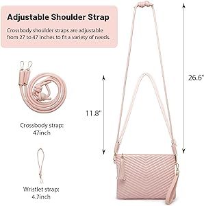 LYPULY Small Crossbody Bags for Women, Trendy Vegan Leather Shoulder Purses, Clutch Wallet with W... | Amazon (US)