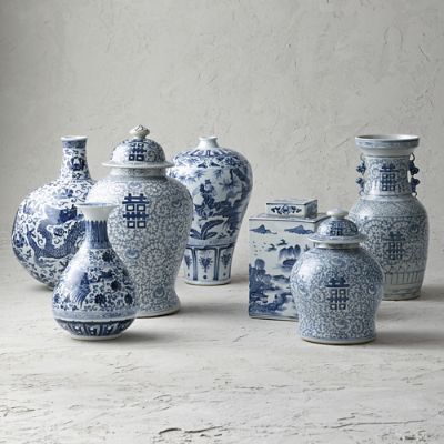 A stunning collection of chinoiserie, these beautiful vases and jars are based on authentic works... | Frontgate