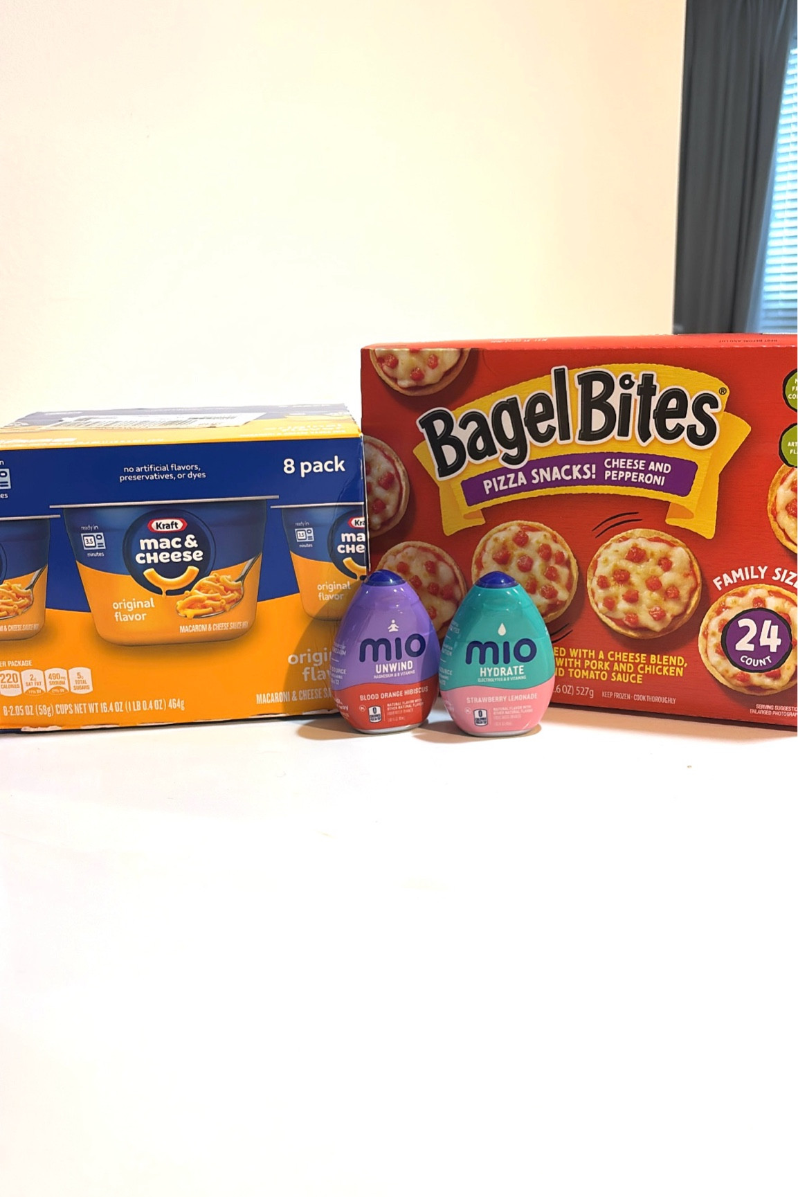 #ad Getting ready for back to college with some of my go-to snacks! Just opened up my haul from @bagelbites, @drinkmio, @kraft_macandcheese, and @Target! Perfect for quick bites between classes or late-night study sessions. Stock up for back to college snacks at Target! #TargetPartner #BTCwithTarget  #BacktoSchoolSnacks