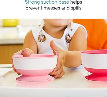 Munchkin Stay Put Munchkin Suction Baby Bowls with Lids - Dishes for Babies and Toddlers, Self-Fe... | Amazon (US)