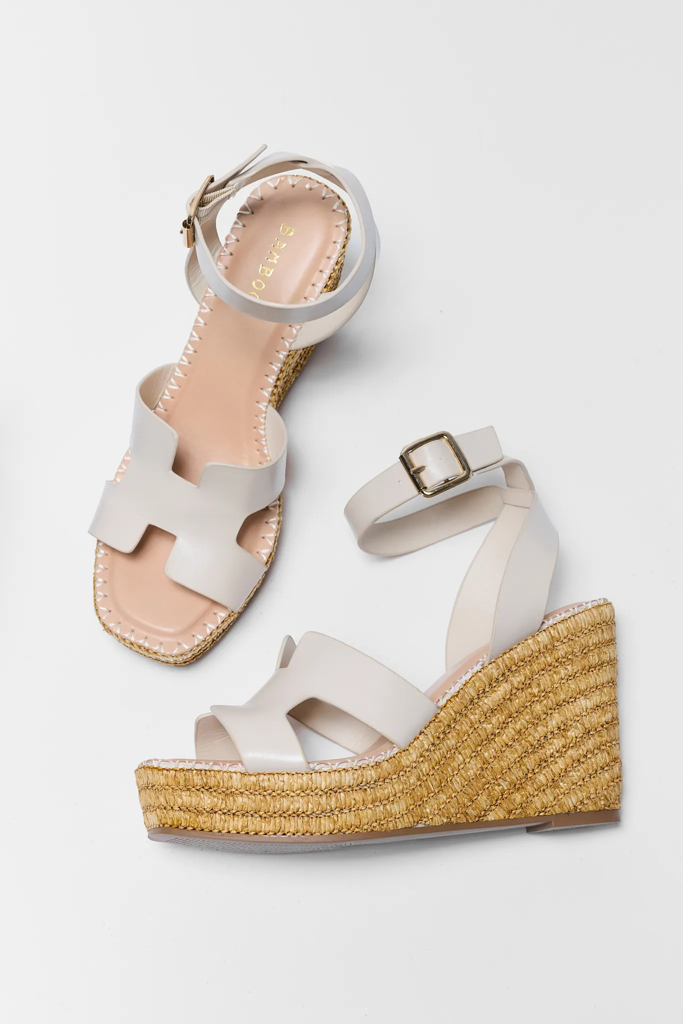 Madison Ivory Faux Leather Wedges | Avara