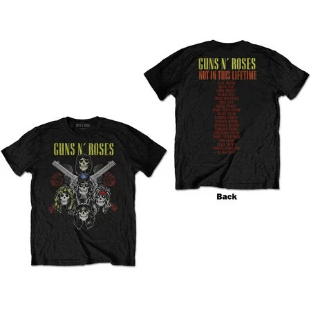 Guns N Roses Unisex T-Shirt Pistols & Roses (Back Print) (Medium) | Walmart (US)