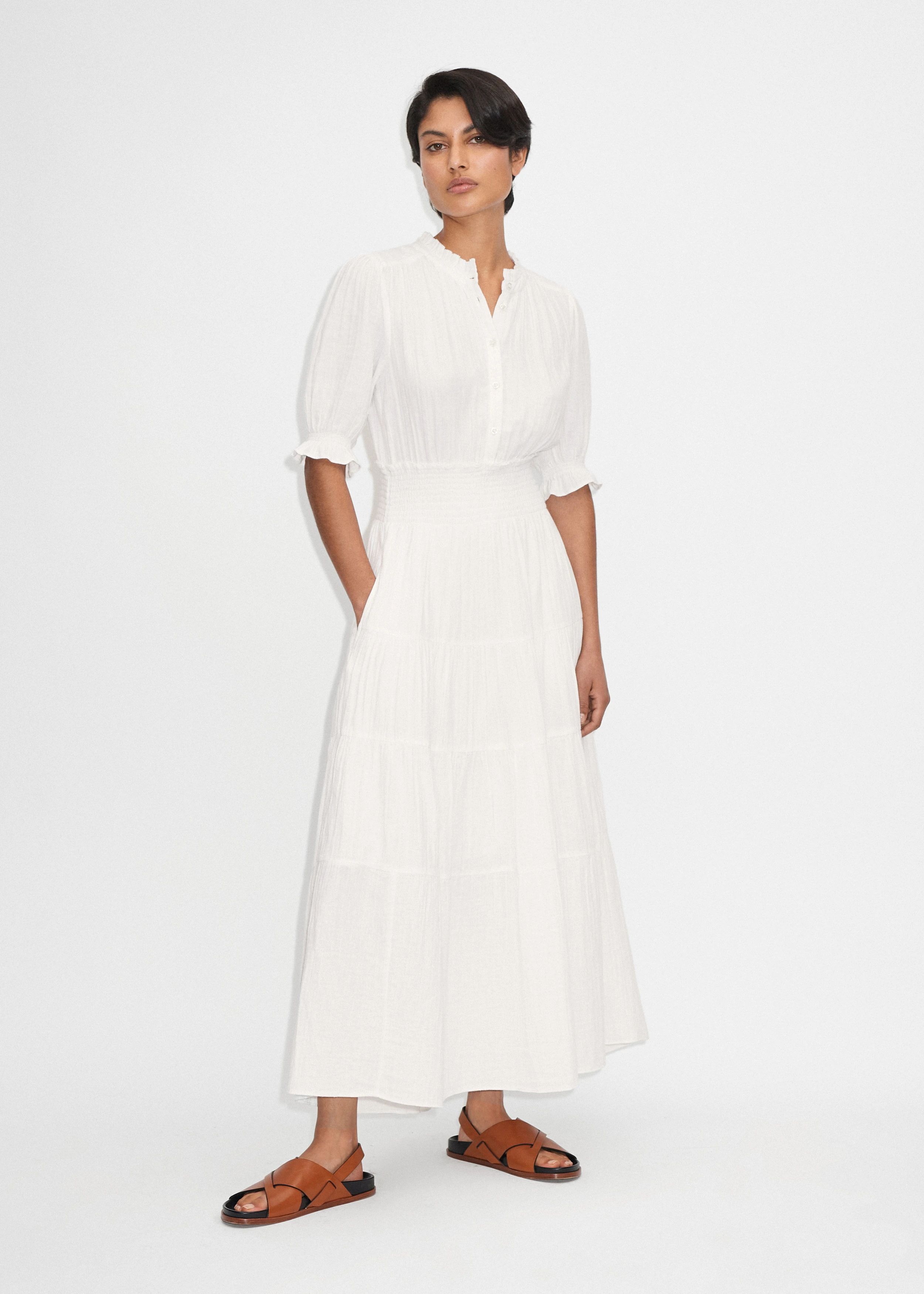 Cheesecloth Shirred Waist Maxi Dress | ME + EM