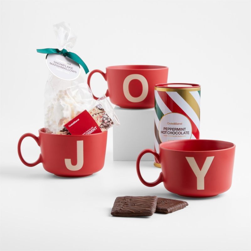 Holiday Monogram Jumbo Mugs | Crate and Barrel | Crate & Barrel