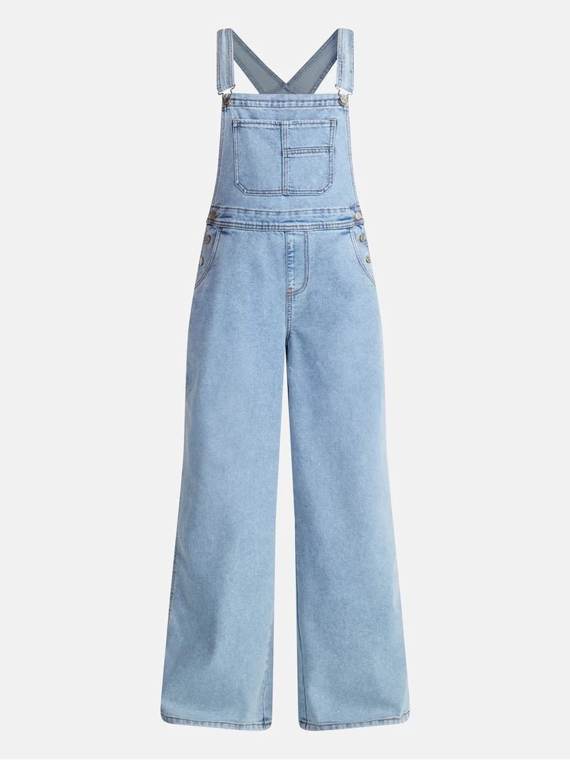 No Boundaries Wide Leg Baggy Overalls, Women's XXS-XXL | Walmart (US)