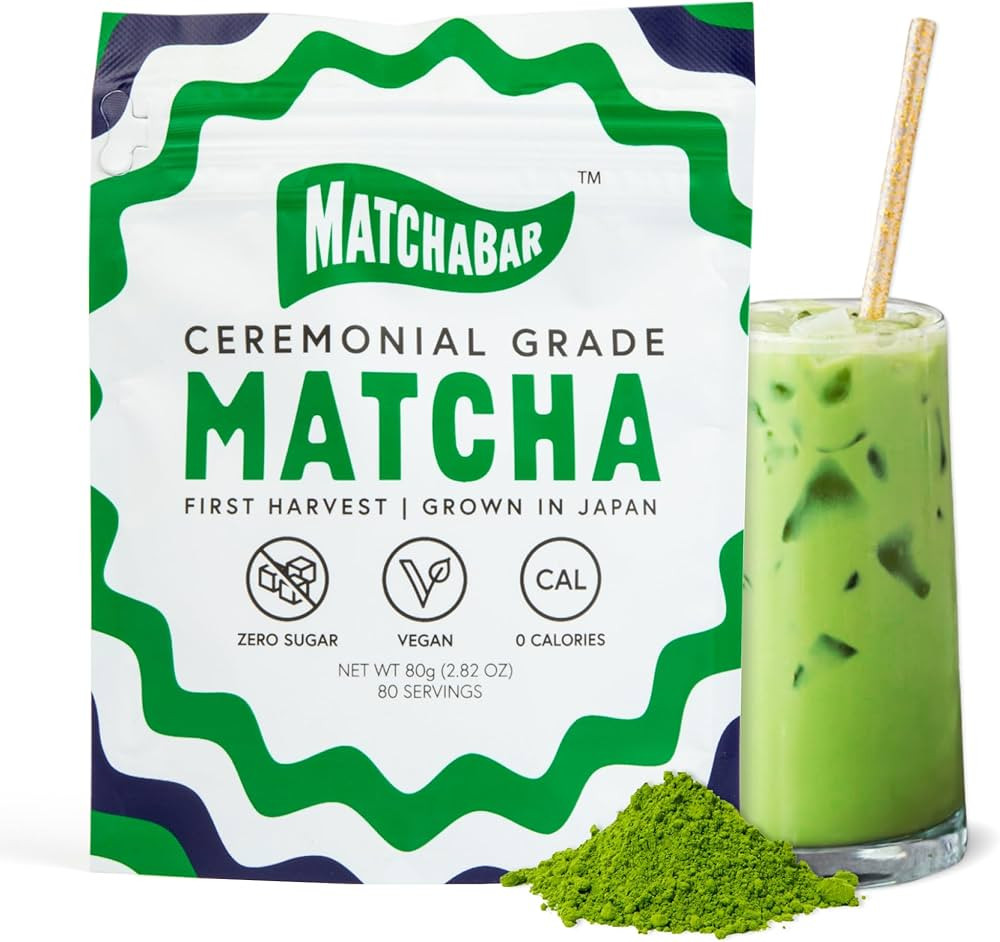Matchabar Matcha Powder (80g) - Ceremonial Grade Authentic Japanese Matcha Green Tea Powder - Mat... | Amazon (US)