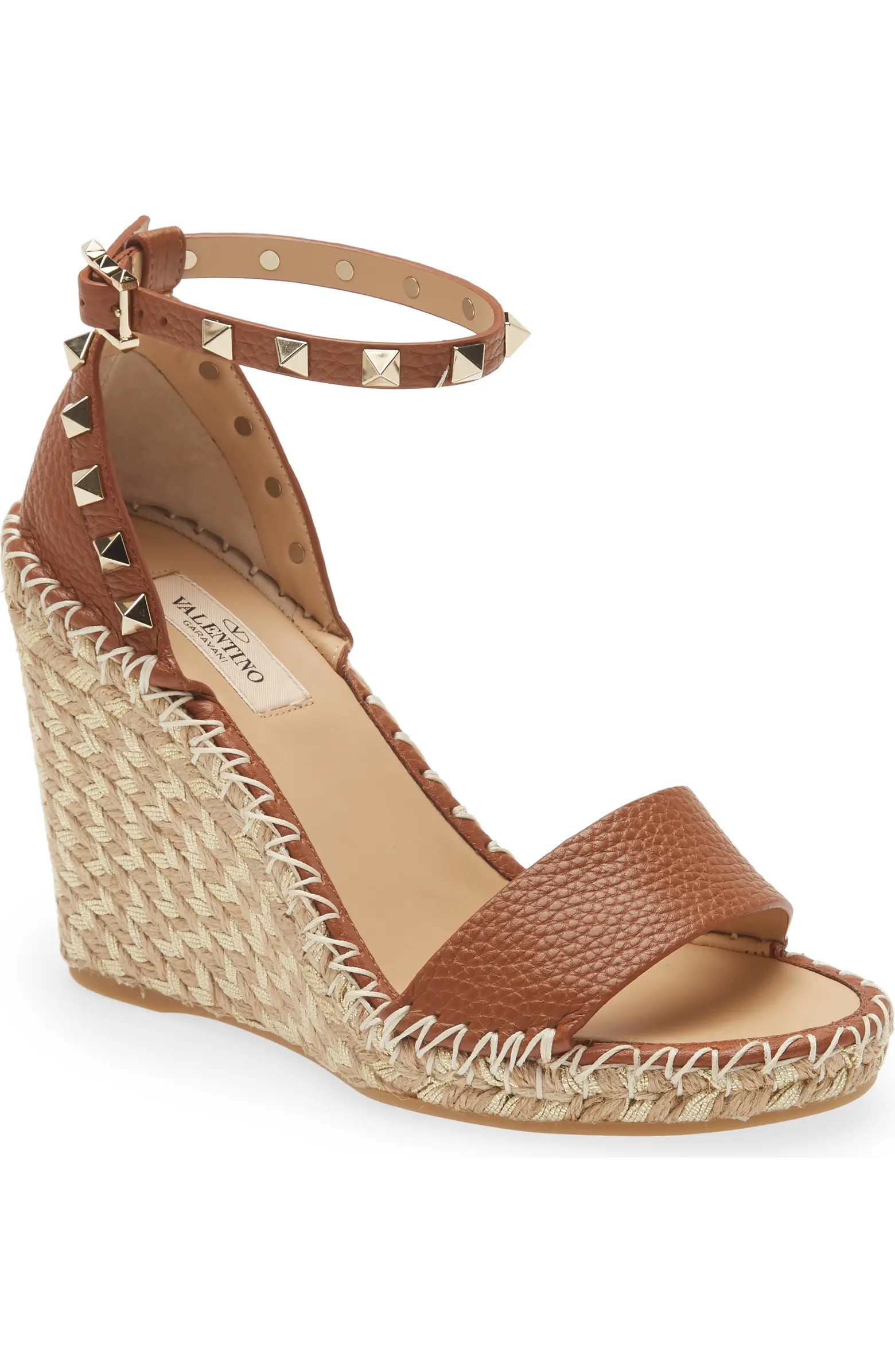 Valentino Rockstud Espadrille Wedge Sandal (Women) | Nordstrom
