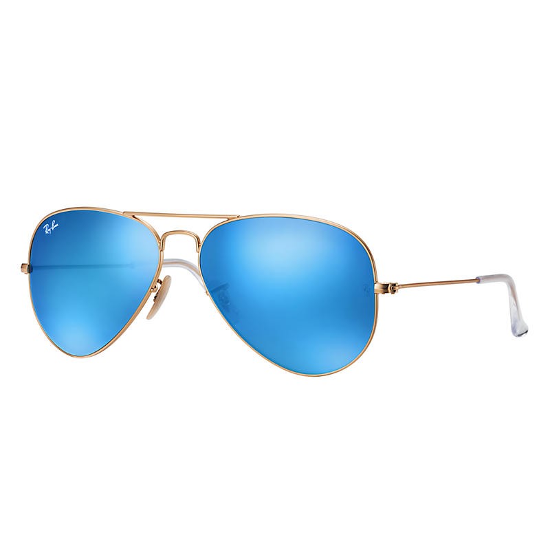Ray-Ban Aviator Gold Sunglasses, Blue Flash Lenses - Rb3025 | Ray-Ban (US)