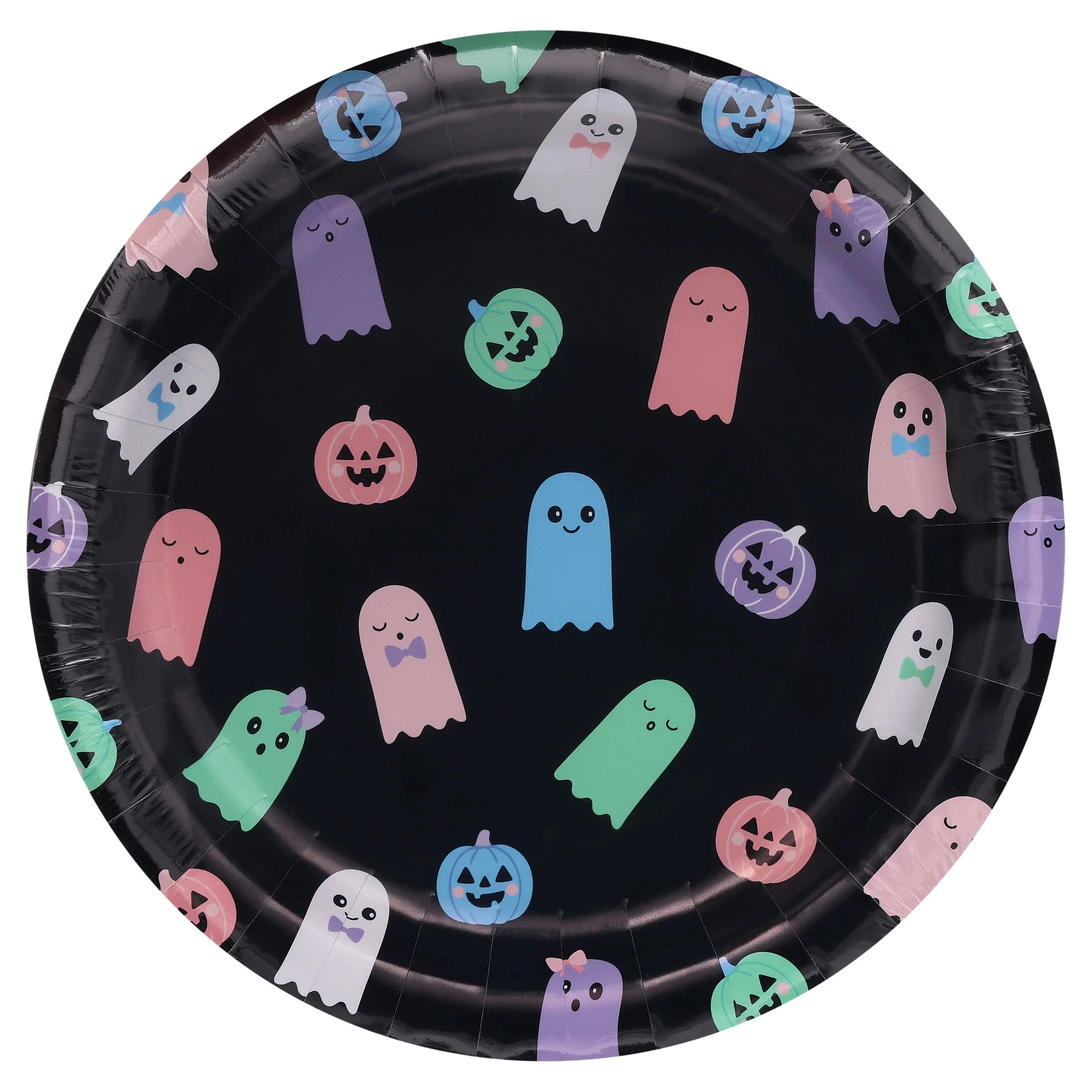 Cute Ghosts Disposable Paper Plates, Multicolor, 8.5", 8 Count, Halloween by Way To Celebrate - Walmart.com | Walmart (US)