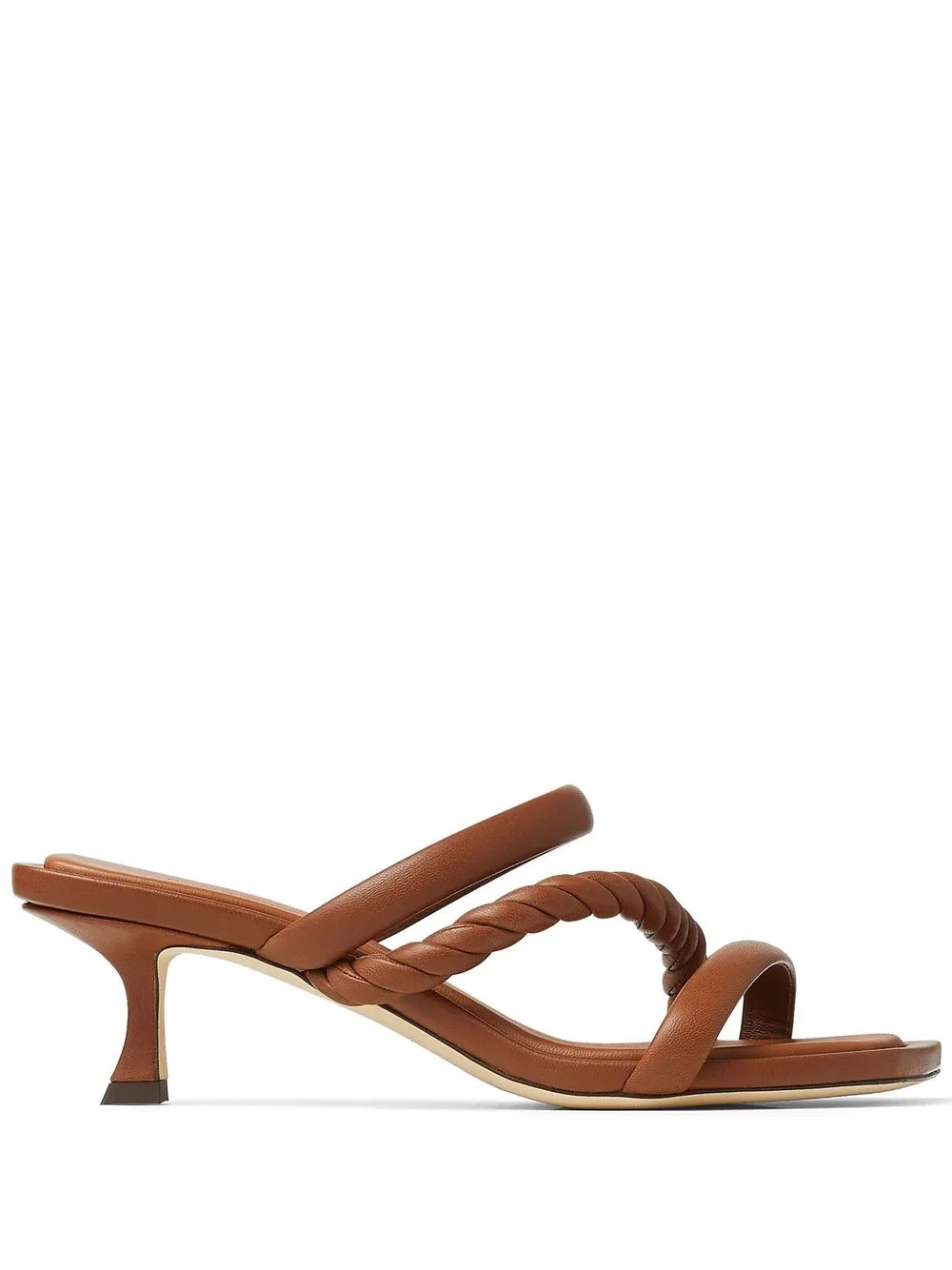 Jimmy Choo Diosa 50mm Leather Sandals - Farfetch | Farfetch Global