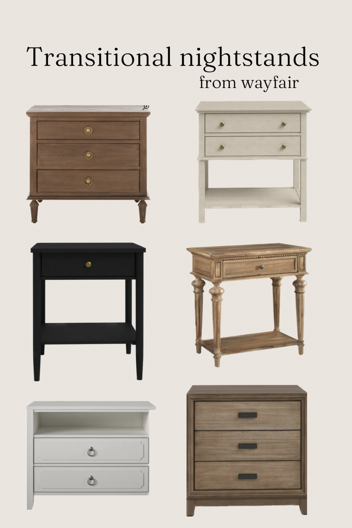 Round up of transitional style nightstands with storage from wayfair  

#LTKhome