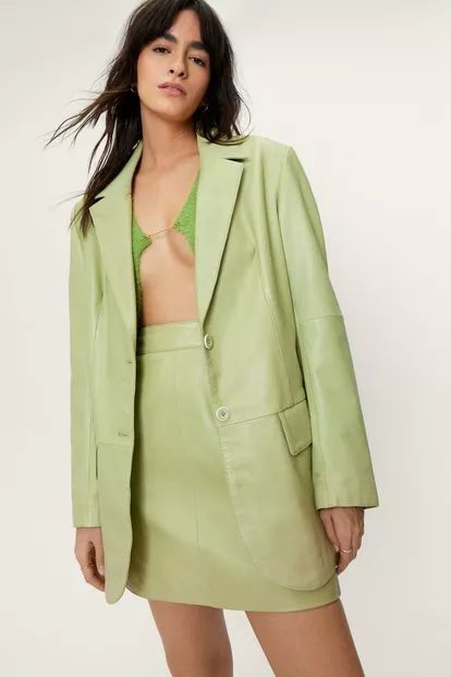 Real Leather Tailored Blazer | Nasty Gal (US)