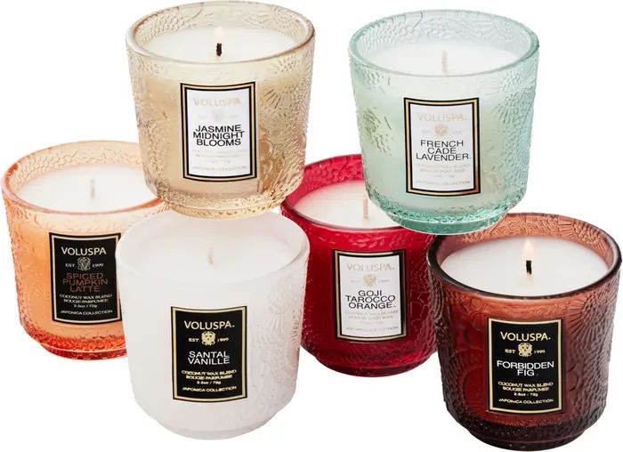 Japonica Set of 6 Petite Pedestal Candles | Nordstrom