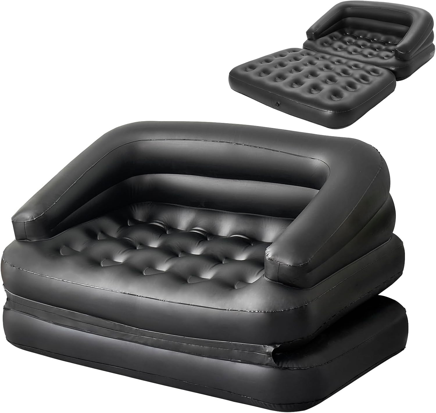 RAPTAVIS Inflatable Sofa Bed for Camping, Pool Float Couch Outdoor Mattress Bed with Armrest, Ful... | Amazon (US)
