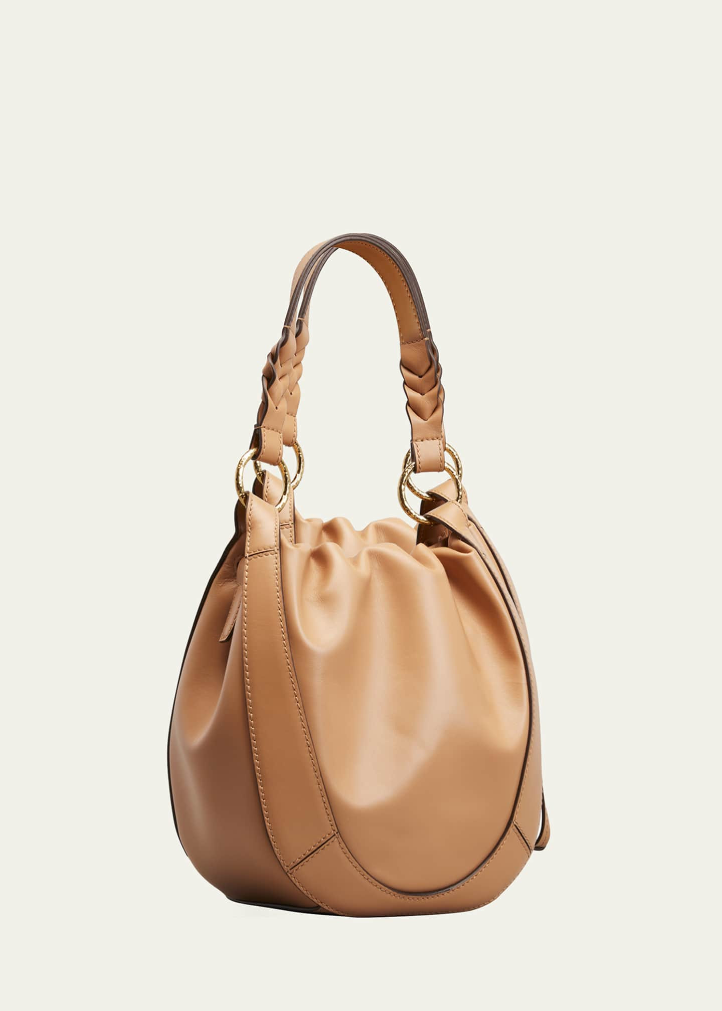 Ulla Johnson Hilma Leather Drawstring Bucket Bag | Bergdorf Goodman