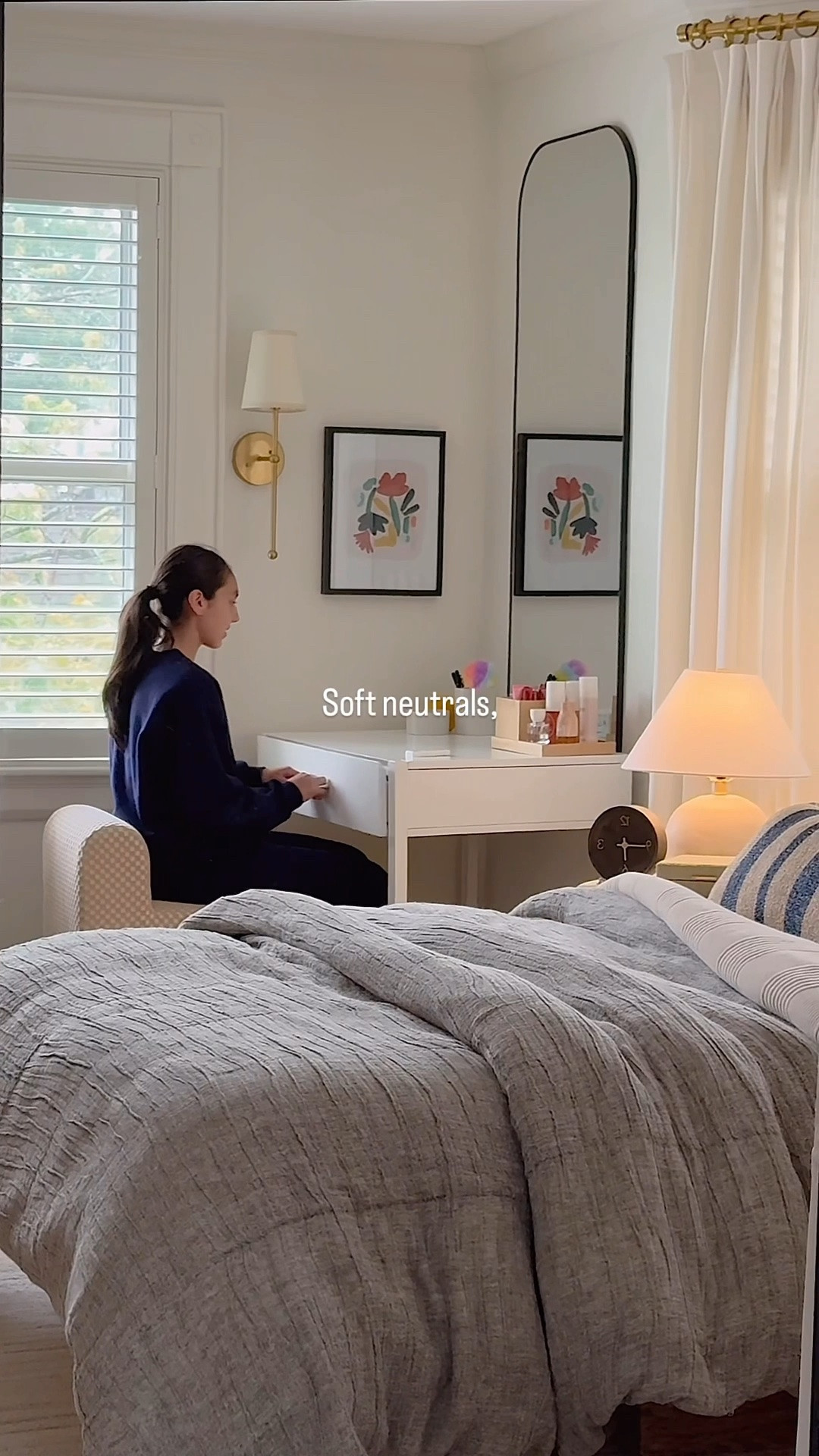 #ad
 Hot Summer Sale is happening now with up to 70% off + fast & easy delivery on orders over $35… don’t miss out!
Sometimes the smallest design decisions make the biggest impact. The Wayfair rug completely transformed this room and brought so much warmth, texture, and coziness to the space.
Since the layout didn’t allow enough room for both a desk and a separate vanity, we got creative and installed a wall mirror above the desk to create a beautiful dual-purpose setup that feels both functional and elevated. I love how it gave her a dedicated getting-ready space without making the room feel crowded. Soft layers, warm lighting, and thoughtful details made this room feel cozy and so personal.

@Wayfair @shop.ltk #Wayfair  #liketkit #wayfairpartner

#LTKSaleAlert #LTKdayinmylife #LTKHome