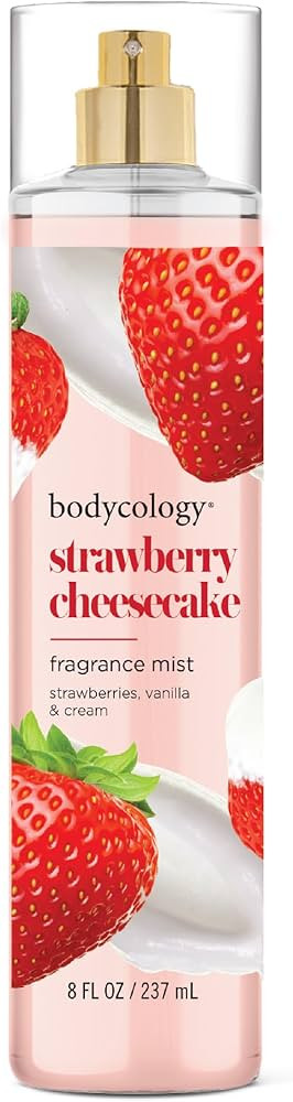 Bodycology Long-Lasting Fragrance Body Mist, Strawberry Cheesecake, 8 fl oz | Amazon (US)